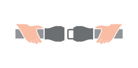 Fasten seat belt vector iconのイラスト素材