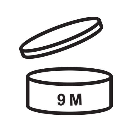 9 months after opening use vector iconのイラスト素材
