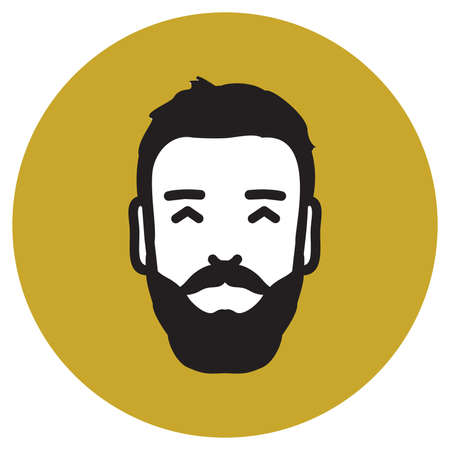 Hipster avatar iconのイラスト素材