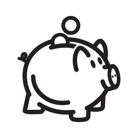 Piggy bank vector iconのイラスト素材