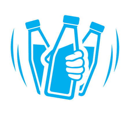 Shake bottle of yogurt before useのイラスト素材