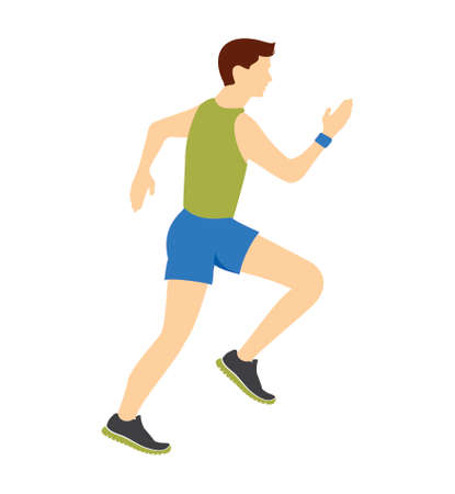 Man running vector illustrationのイラスト素材