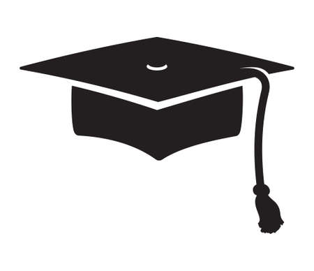Graduation cap vector iconのイラスト素材