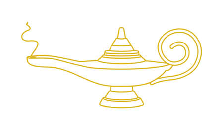 aladdin lamp vector iconのイラスト素材