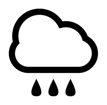 Rainy weather vector iconのイラスト素材