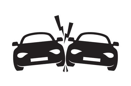 Car crash vector iconのイラスト素材