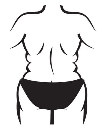 Fat woman before weight loss.のイラスト素材
