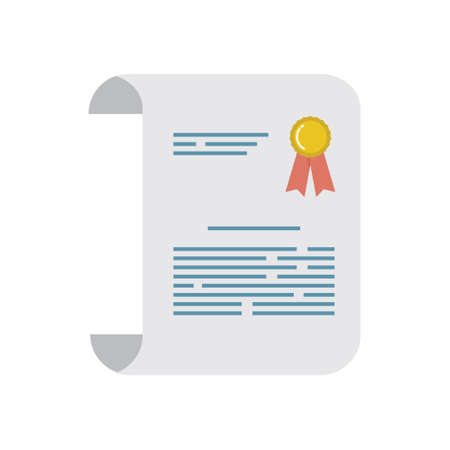 Graduating diploma, vector iconのイラスト素材