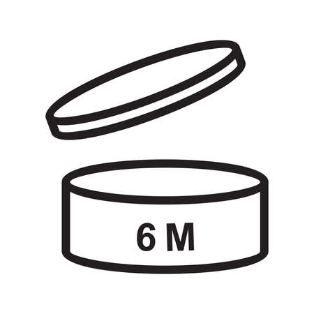 6 months after opening use vector iconのイラスト素材