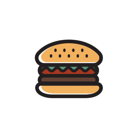 Hamburger, vector iconのイラスト素材