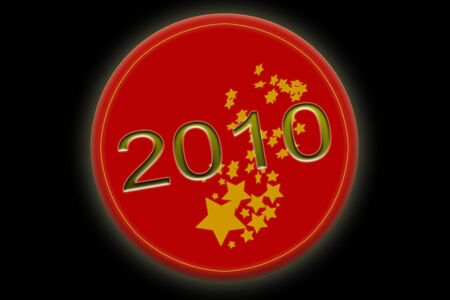 festive button 2010の写真素材