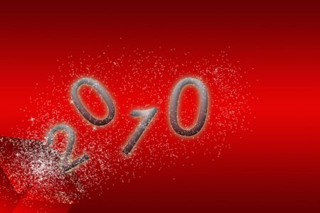 festive card in red の写真素材