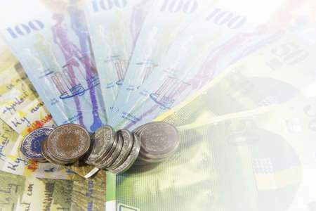 Swiss bank notesの写真素材