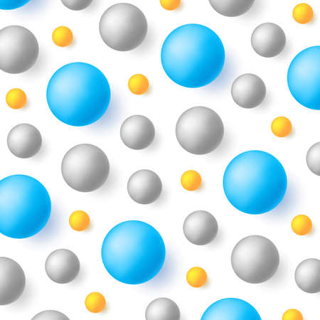 pattern white abstract background colored balls.のイラスト素材