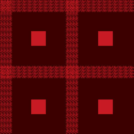 Scottish cage seamless pattern. Dark red tartan plaid background. Texture from clothes, dresses,...