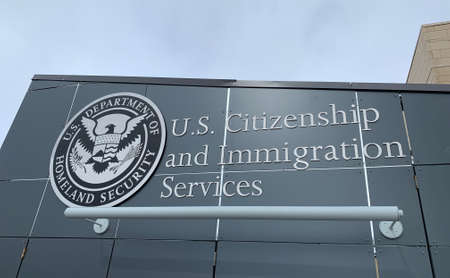 Helena, Montana - February 21, 2021: United States Citizenship and Immigration Services office,...