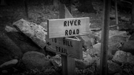 Finding the way back to the trail.の写真素材