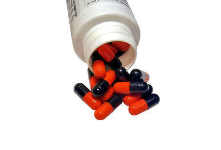 Pills on a white background       