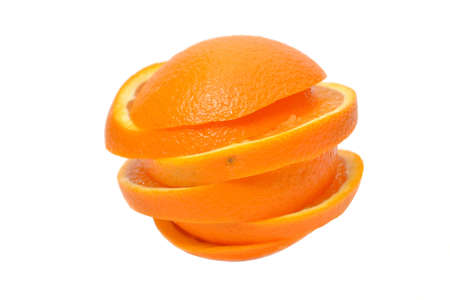 Sliced orange closeup