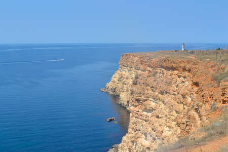 Black sea coast near Sevastopol, Crimeaの写真素材