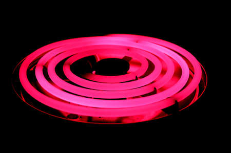 Electric burner on highの写真素材