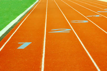 Sprinters view from race track at statring line
