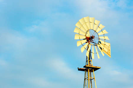 Old mindmill with blue skyの写真素材