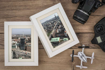 Aerial photo in the city