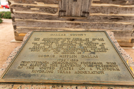 Signs at the National Historic Site of Dallas, United States.
