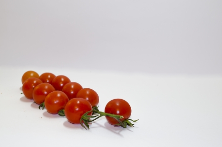 Sweet tomato isolated on white backgroundの写真素材