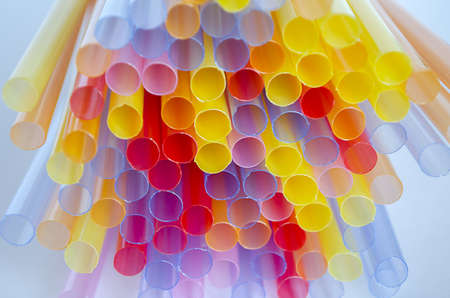colorful tubes on white background