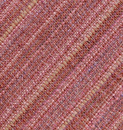 Handwoven pink fabric with stripesの写真素材