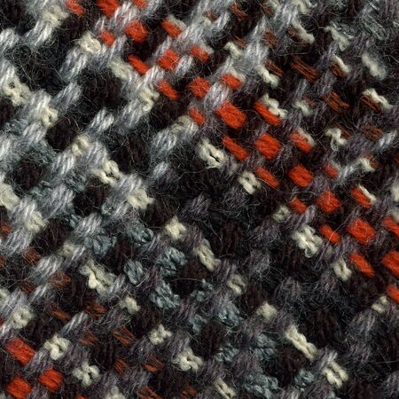 Closeup of handwoven fabric with patternの写真素材
