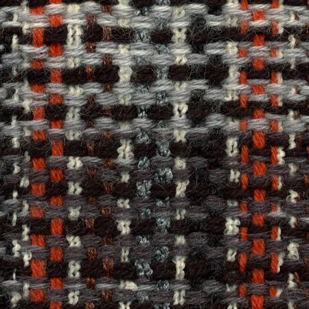 Closeup of handwoven fabric with patternの写真素材