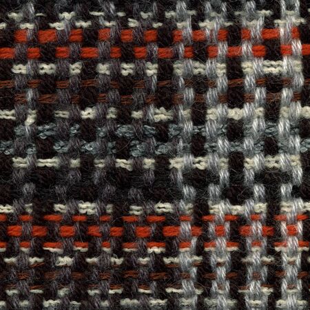 Closeup of handwoven fabric with patternの写真素材