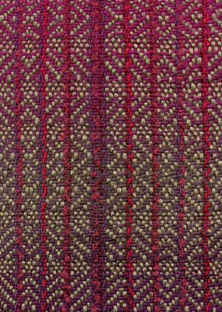 Closeup of handwoven fabric with patternの写真素材