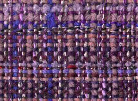 Closeup of handwoven fabric with patternの写真素材