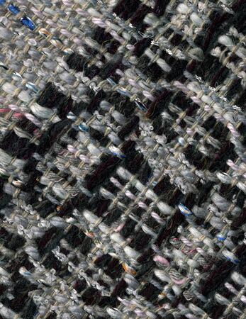 Closeup of handwoven fabric with patternの写真素材