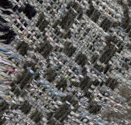 Closeup of handwoven fabric with patternの写真素材