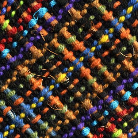 Closeup detail of handwoven fabricの写真素材