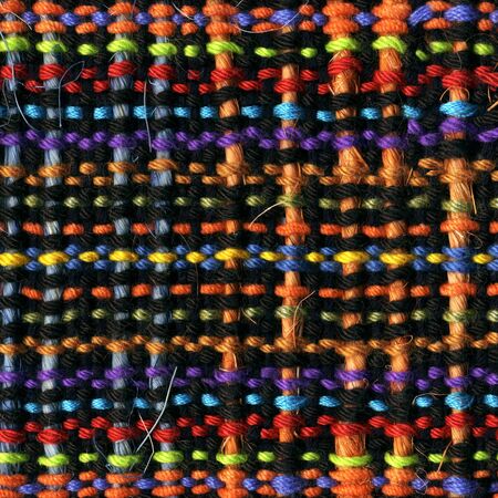 Closeup detail of handwoven fabricの写真素材