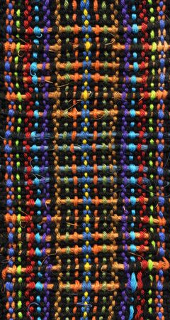 Closeup detail of handwoven fabricの写真素材