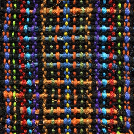 Closeup detail of handwoven fabricの写真素材