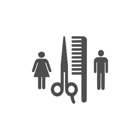 hairstylist icon,sing,illustrationの写真素材