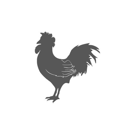 rooster icon,sing,illustrationの写真素材