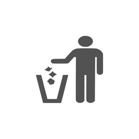 trash bin, icon,sing,illustrationの写真素材