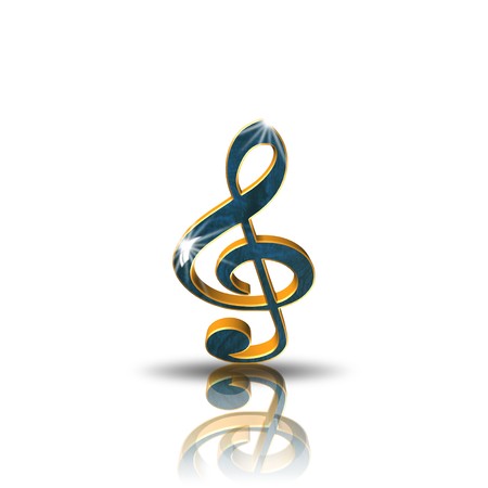 Clef,icon,sing,3D illustrationの写真素材
