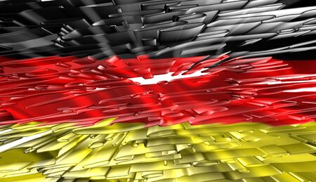 German flag, 3D illustrationの写真素材