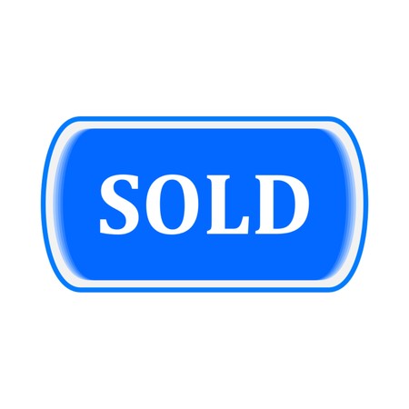 sold icon with blue and white background,vectorのイラスト素材