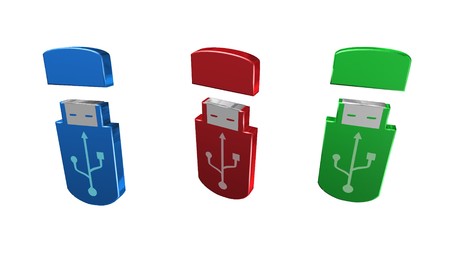 flash drive icon,sign,3D illustration